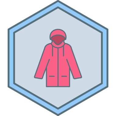 Yağmurluk simgesi, vektör illüstrasyonu basit tasarım