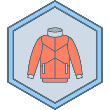 Bir spor ceket simgesinin vektör illüstrasyonu