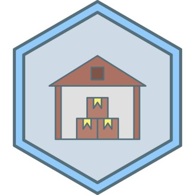 Bir dağıtım simgesinin vektör illüstrasyonu