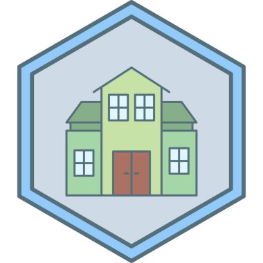 Ev. Web simgesi basit illüstrasyon