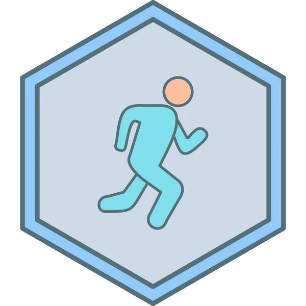 Ilustración Vectorial Hombre Corriendo Icono — Archivo Imágenes Vectoriales