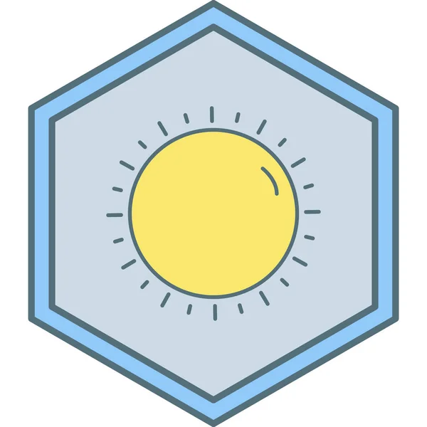 Sonne Web Symbol Einfache Illustration — Stockvektor