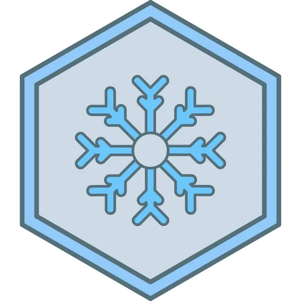 Snowflake Icon Vector Illustration — Stock Vector