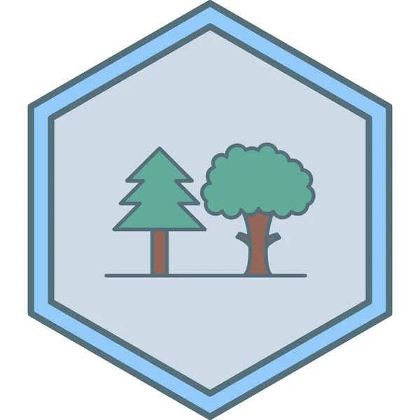 Baum Web Symbol Einfache Illustration — Stockvektor