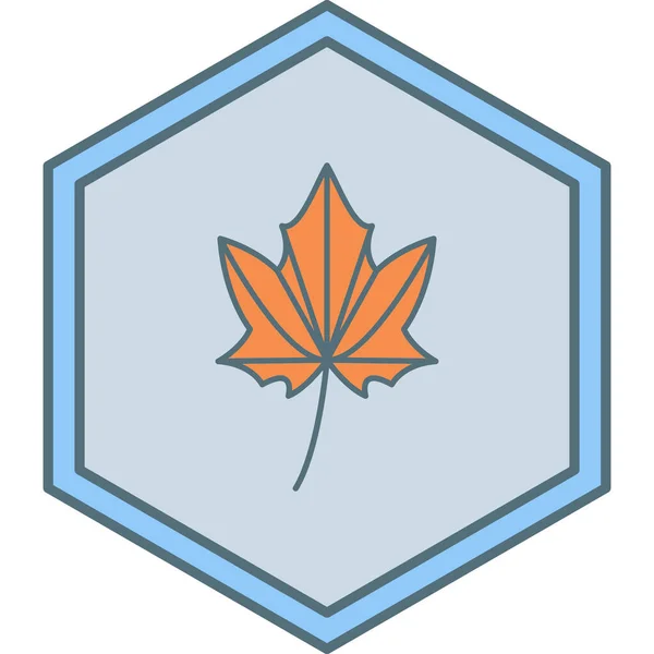Maple Leaf Ikonen Vektor Illustration — Stock vektor