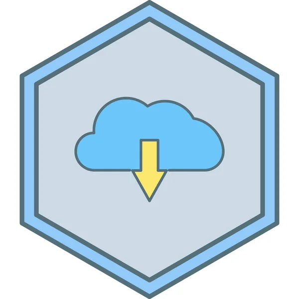 Cloud Computing Webikone — Stockvektor