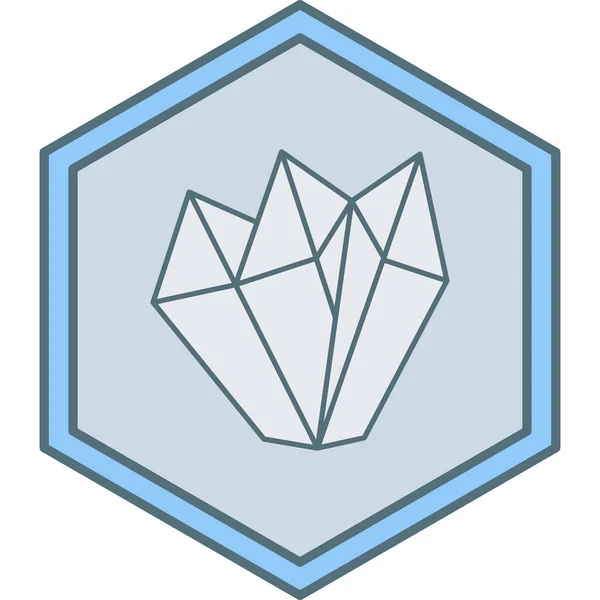 Diamante Ícone Web Ilustração Simples —  Vetores de Stock