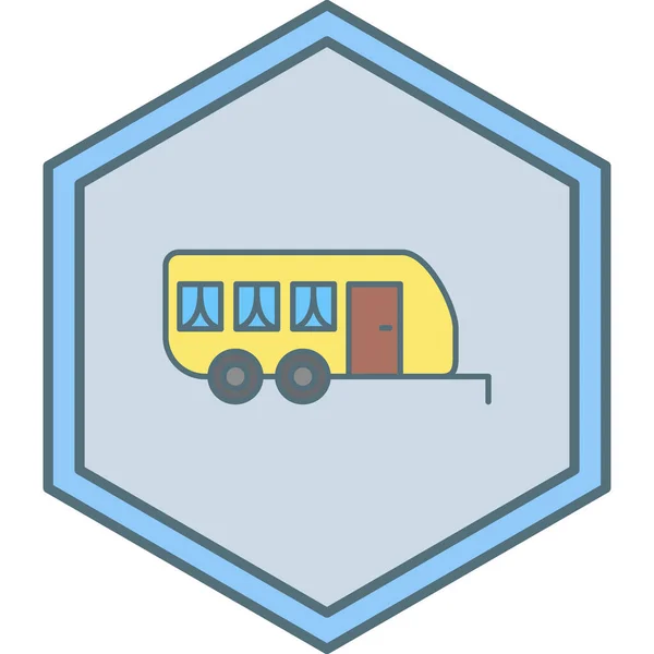 Autobús Icono Web Ilustración Simple — Vector de stock