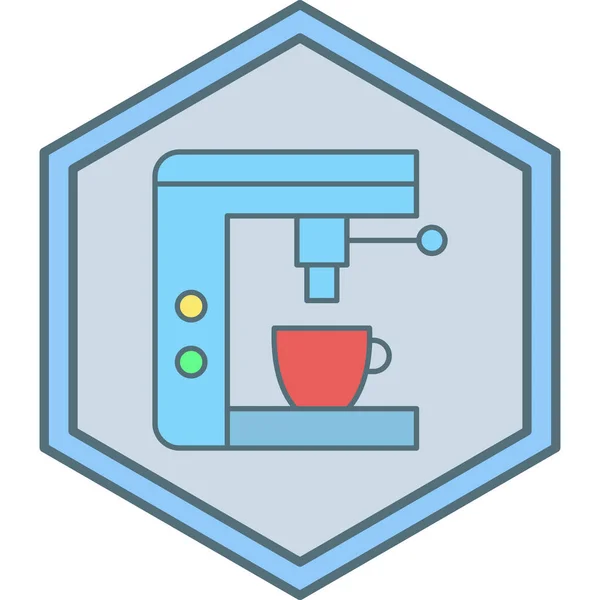 Kaffeemaschine Symbol Vektor Illustration — Stockvektor