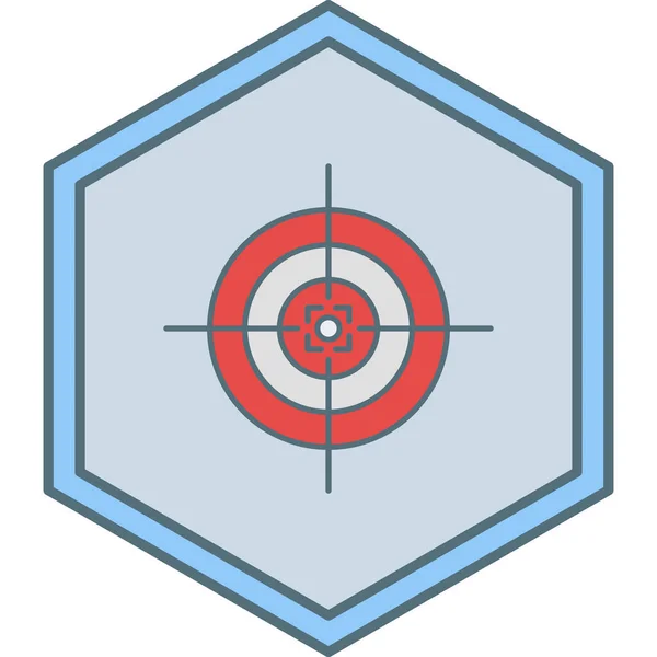 Ziel Web Symbol Einfache Illustration — Stockvektor