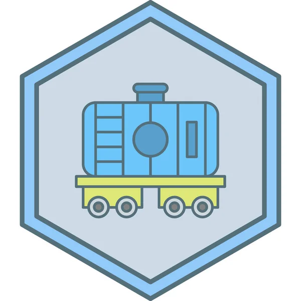 Vector Illustration Train Icon — Stock Vector