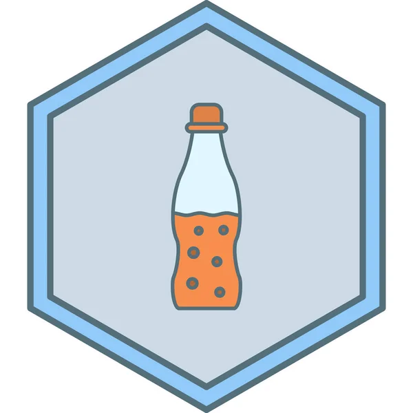 Illustrazione Vettoriale Dell Icona Della Bottiglia — Vettoriale Stock