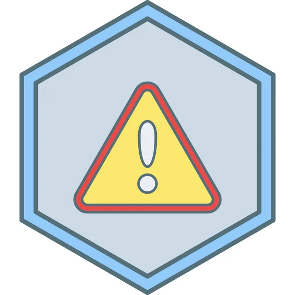 Icono Advertencia Vector Ilustración — Archivo Imágenes Vectoriales