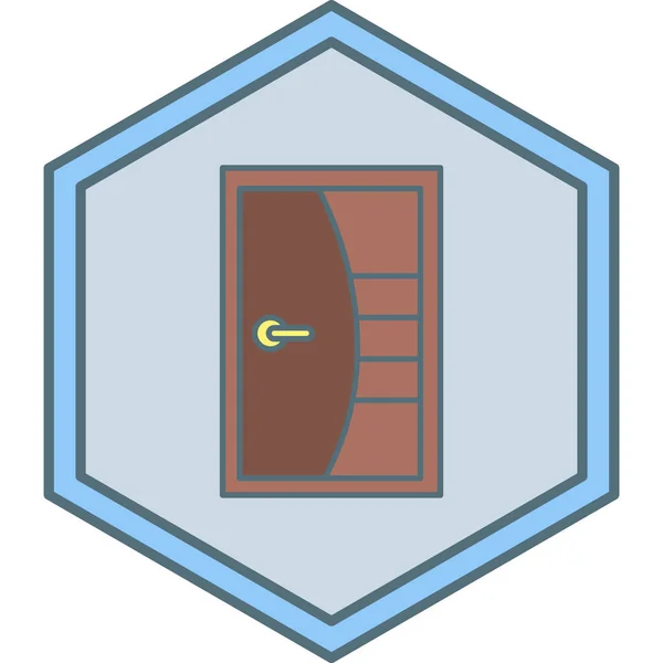 Tür Auf Web Symbol Einfache Illustration — Stockvektor