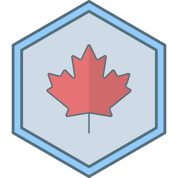 Maple Leaf Pictogram Vectorillustratie — Stockvector