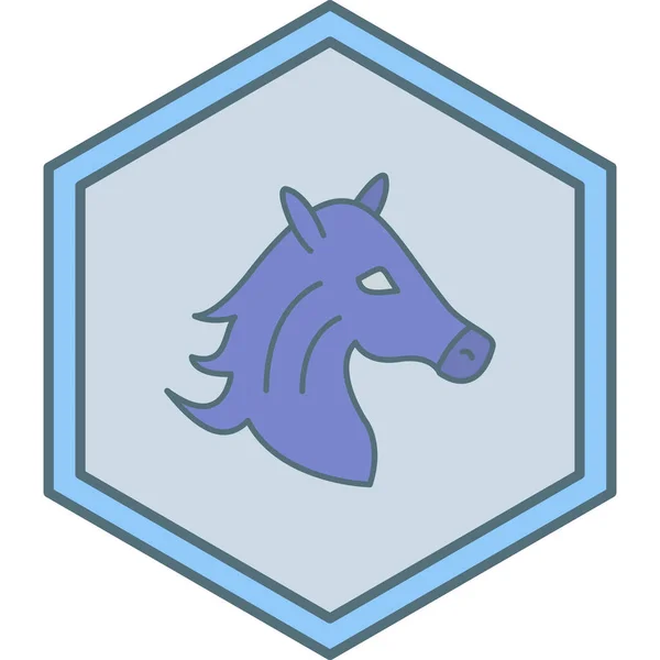 Pferdekopf Symbol Einfache Design Vektor Illustration — Stockvektor