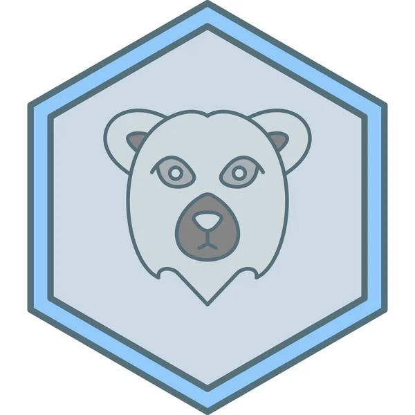 Ikona Niedźwiedzia Ilustracja Wektora — Wektor stockowy