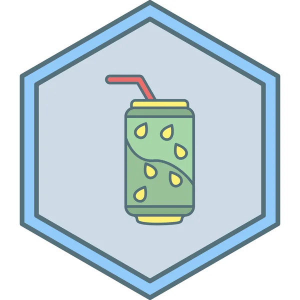 Cocktail Ícone Web Ilustração Simples — Vetor de Stock