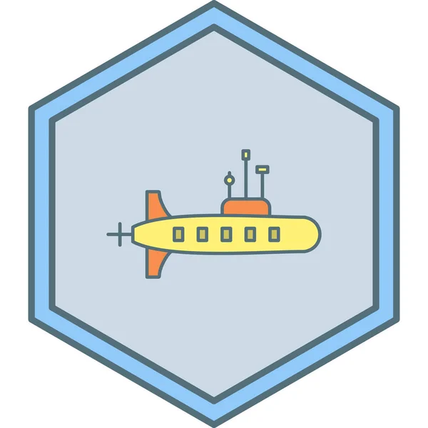 Submarine Vector Icon Modern Simple Illustration — Vector de stock