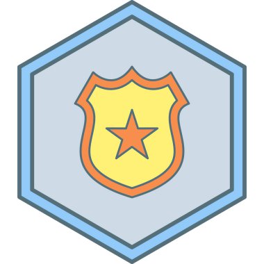 kalkan simgesi, vektör illüstrasyonu