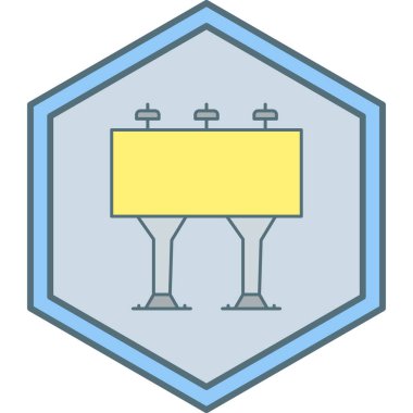 Billboard simgesi vektör illüstrasyonu