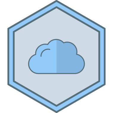 Bulut. Web simgesi basit illüstrasyon