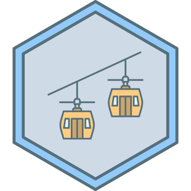 Bir tren simgesinin vektör illüstrasyonu