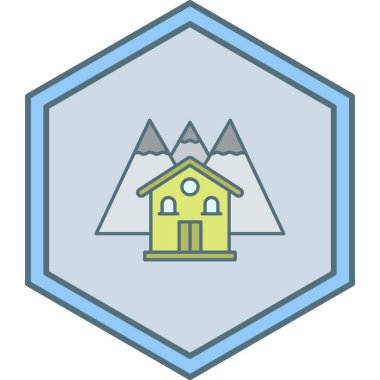 Bir ev simgesinin vektör illüstrasyonu