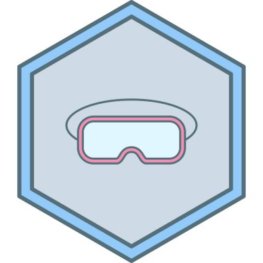 Bir scuba maskesi simgesinin vektör çizimi