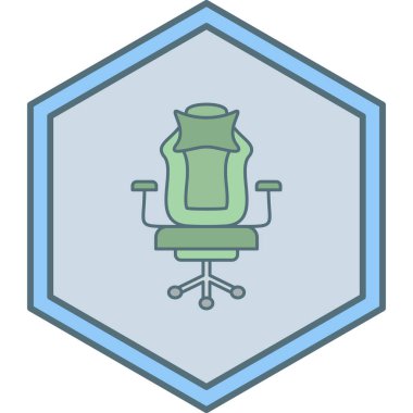 ofis sandalyesi ikon vektör illüstrasyonu