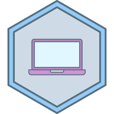 laptop vektör simgesi modern basit illüstrasyon