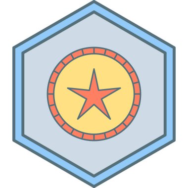 Bir yıldız simgesinin vektör illüstrasyonu