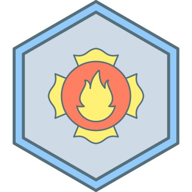 Bir alev simgesinin vektör illüstrasyonu