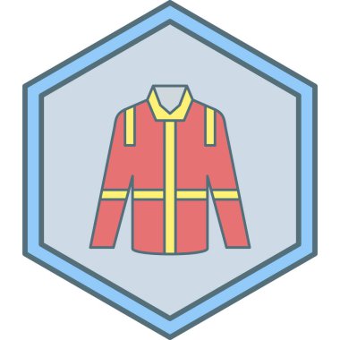 Bir spor ceket simgesinin vektör illüstrasyonu