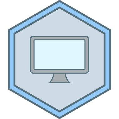 bilgisayar izleme simgesi, vektör illüstrasyonu