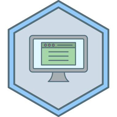 bilgisayar vektör simgesi modern basit illüstrasyon