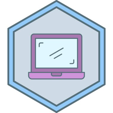 dizüstü bilgisayar simgesi, vektör illüstrasyonu