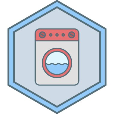 Çamaşır. Web simgesi basit illüstrasyon