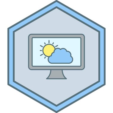 bulut simgesi, vektör illüstrasyonu