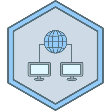 Bilgisayar. Web simgesi basit illüstrasyon