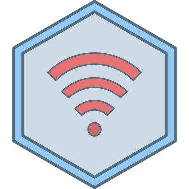 Kablosuz. Web simgesi basit illüstrasyon