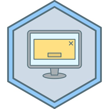 LCD vektör simgesi. düz tasarım biçimi