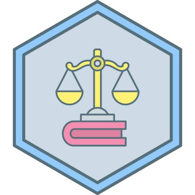 Hukuk ve adalet vektörü illüstrasyonu