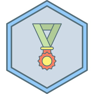 Madalya. Web simgesi basit illüstrasyon