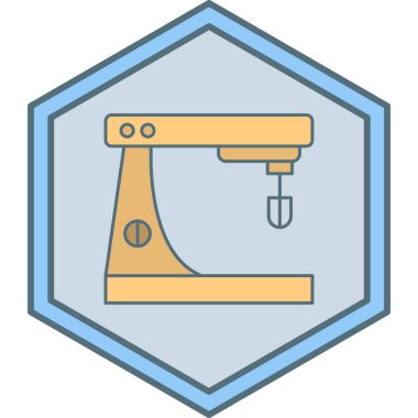 Bir inşaat aracı simgesinin vektör illüstrasyonu