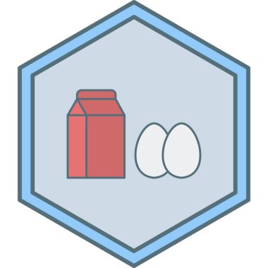 süt ikonu vektör illüstrasyonu