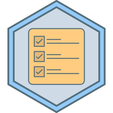 Kontrol listesi. Web simgesi basit illüstrasyon