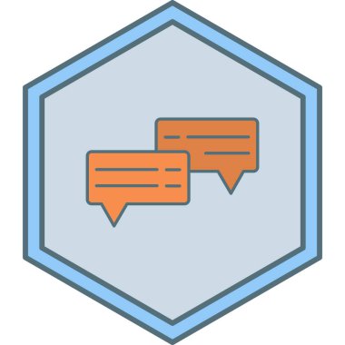 Sohbet simgesi vektör illüstrasyonu