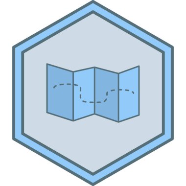 Harita. Web simgesi basit illüstrasyon
