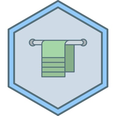 Bir havlu simgesinin vektör illüstrasyonu